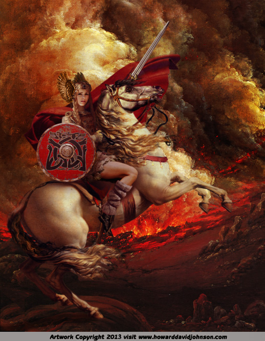 norse painting viking war goddess valkyrie warrior maiden